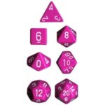 Chessex Opaque Polyhedral 7-Die Sets - Light Purple w/white