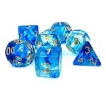 Polyhedral  7-Die Set - Smoke-Serie - Ocean Blue
