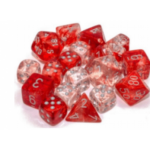 Chessex 16mm d6 Blocks - Nebula TM 16mm d6 Red/silver Luminary Dice Block™ (12 dice)