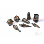 PolyHero Warrior 8 Dice Set Steel Grey