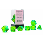 Gemini Polyhedral Translucent Green-Teal/yellow 7-Die Set