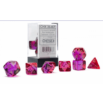 Gemini Polyhedral Translucent Red-Violet/gold 7-Die Set
