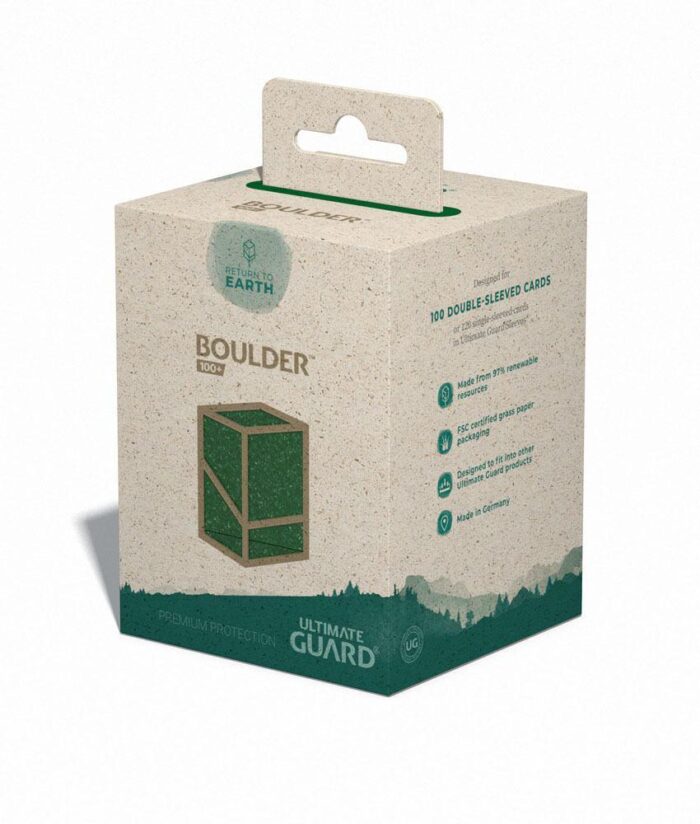 Ultimate Guard Return To Earth Boulder Deck Case 100+ Standard Size Green - Image 2