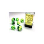 Chessex - Gemini® Polyhedral Green-Yellow/silver 7-Die Set