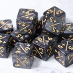 D6 Positive Counter Dice Black Grey