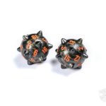 PolyHero Warrior 2d20 Spiked Balls Steel Grey