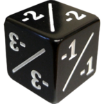 D6 Negative Counter Dice Black
