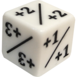 D6 Positive Counter Dice White