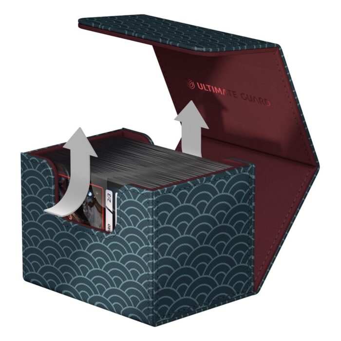 Ultimate Guard Sidewinder 100+ Xenoskin "Katana: The Shogun's Journey - Part 2" - Seigaiha (Dark Blue/Dark Red) - Image 2