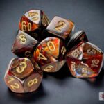 Chessex Scarab Mini-Polyhedral Blue Blood/gold 7-Die Set