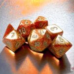 Chessex Glitter Mini-Polyhedral Gold/silver 7-Die Set