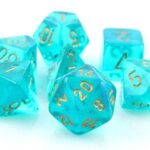 Chessex Borealis Polyhedral Teal/gold Luminary 7-Die Set