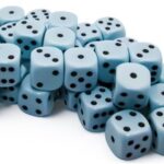 Chessex Opaque Pastel Blue/black 12mm d6 Dice Block (36 dice)