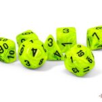 Chessex Vortex® Mega-hedral™ Bright Green/black 7-Die Set
