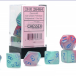 Gemini Polyhedral Gel Green-Pink/blue Luminary 7-Die Set