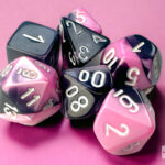 Gemini Mini-hedral Black-Pink/white 7-Die Set
