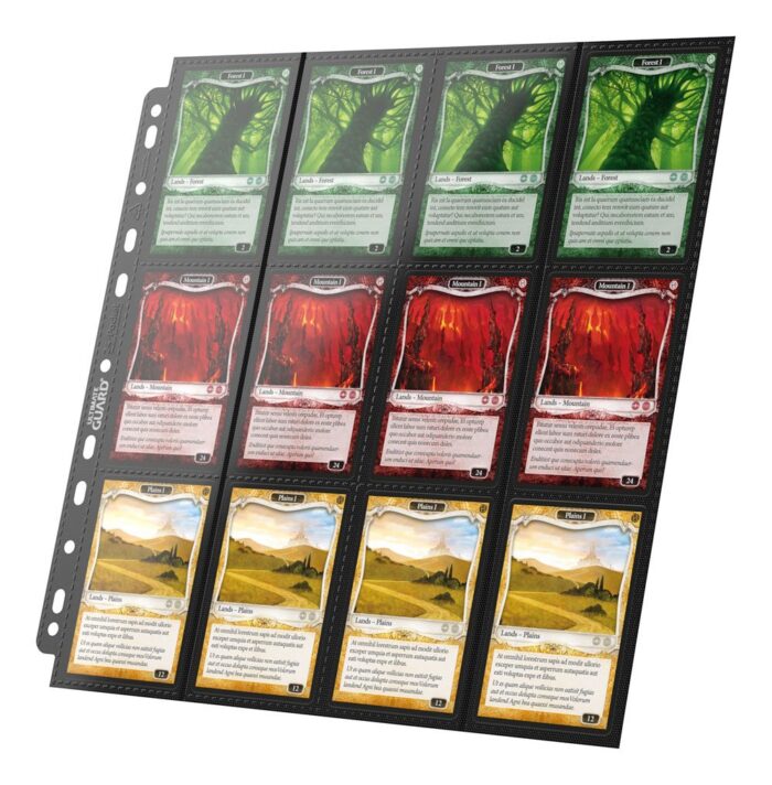 Ultimate Guard 24-Pocket QuadRow Pages Side-Loading (10) - Black - Image 2
