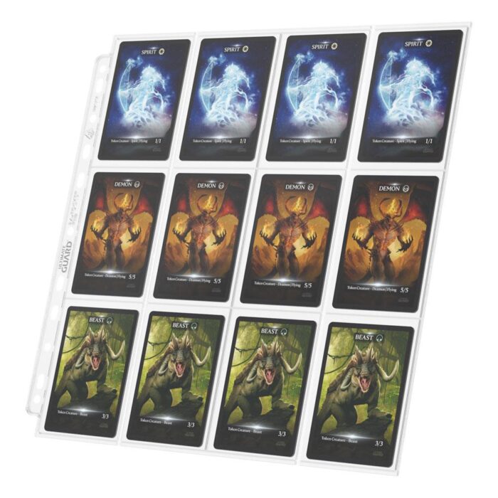 Ultimate Guard 24-Pocket QuadRow Pages Side-Loading (10) - Transparent - Image 2