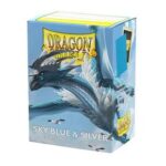 Dragon Shield Sleeves - Standard size - Matte Dual - Sky Blue & Silver (100 Sleeves)