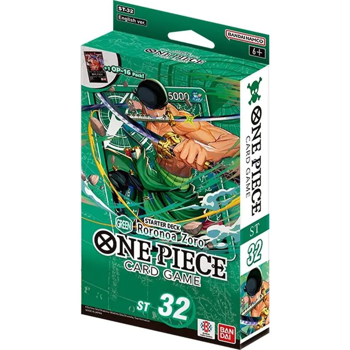 res_ff5f4cfd3f68978ebf3a661779559653 One Piece Card Game - Green Roronoa Zoro Starter Deck ST-32 - EN - Image 1