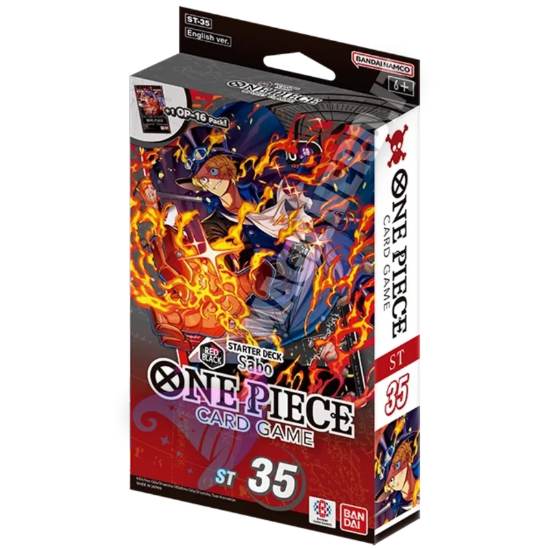 st35 One Piece Card Game - Red Black Sabo Starter Deck ST-35 - EN - Image 1