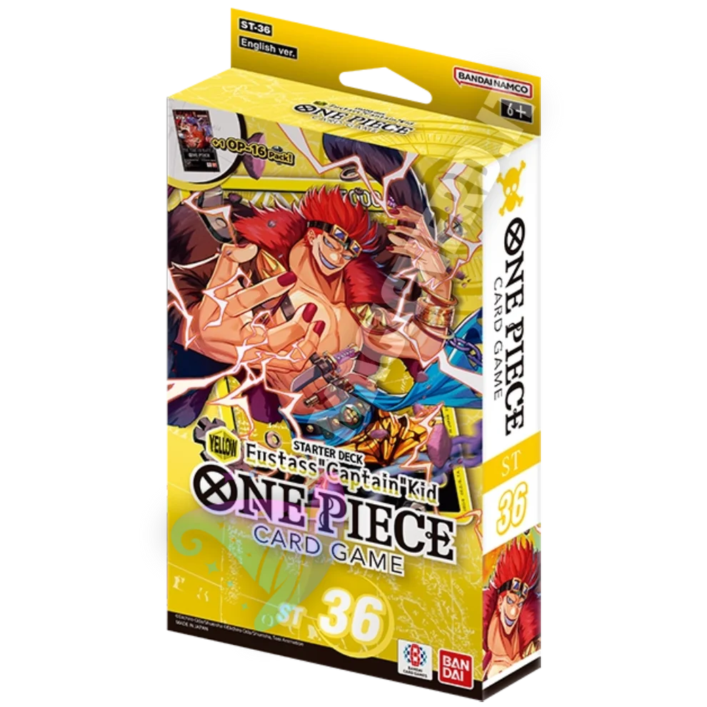 st36 One Piece Card Game - Yellow Eustass Captain Kid Starter Deck ST-36 - EN - Image 1