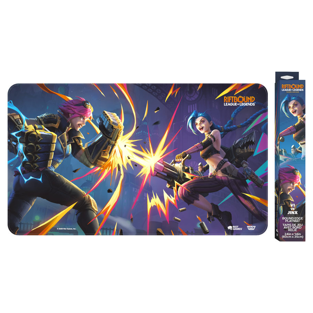 UVSRB04PM01 Riftbound: League of Legends TCG – Vendetta Playmat (Vi vs Jinx) - Image 1