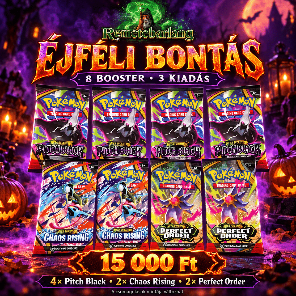 Unknown-3 Pokémon TCG – Éjféli bontás Halloween-csomag – 8 booster – EN - Image 1